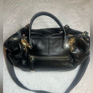 Black Leather Obosoyo  Bag. Beautiful leather bag in excellent condition.